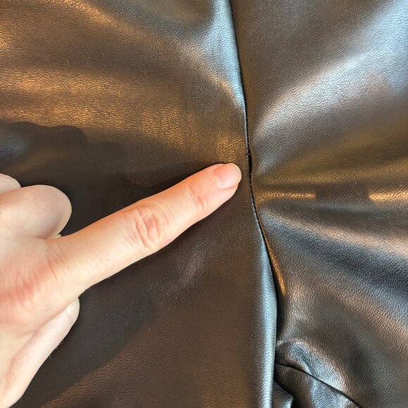 Women's Black Leather Pants - Picture 10 of 11
